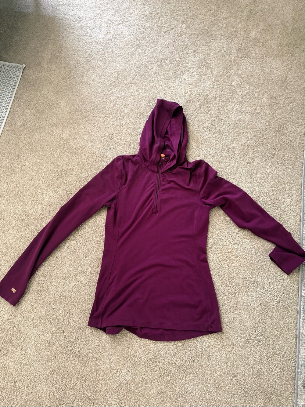 Lucy Plum Half-Zip Hooded Pullover